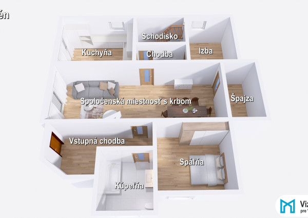 Na predaj veľkorysý 7-izbový rodinný dom v obci Podlužany