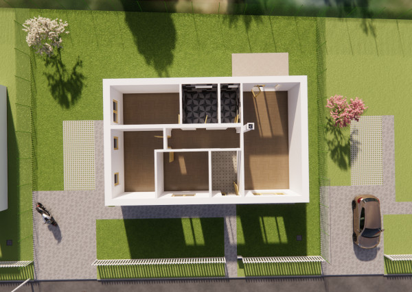 Na predaj 4-izbový bungalov TYP DOMU A  v obci Jelka