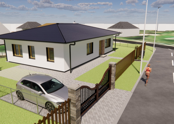 Na predaj 4-izbový bungalov TYP DOMU A  v obci Jelka