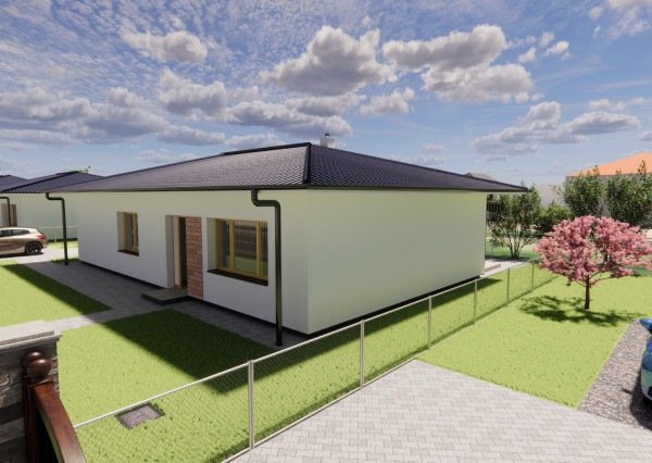 Na predaj 4-izbový bungalov TYP DOMU A  v obci Jelka