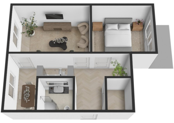 Na prenájom zrekonštruovaný 2-izbový byt v Bánovciach nad Bebravou