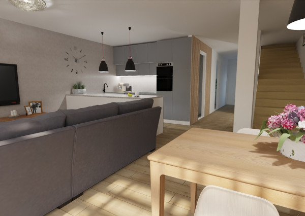 Na predaj 4 izbová bytová jednotka v dvojdome v Lehniciach