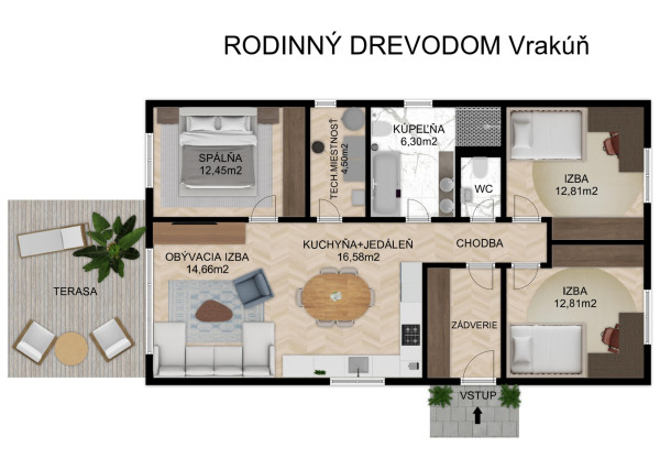 Na predaj rozostavaný drevodom v obci Vrakúň