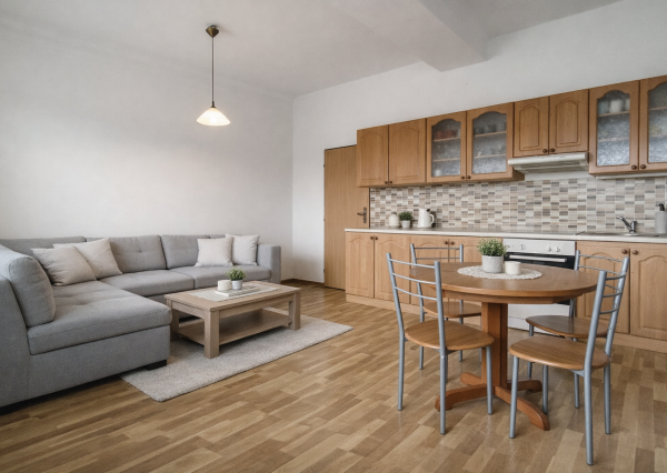 Na predaj prerobený, zariadený 1-izbový byt v obci Timoradza