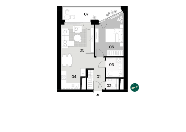 NA PREDAJ | 2 - IZBOVÝ BYT V PROJEKTE DOWNTOWN YARDS | BRATISLAVA