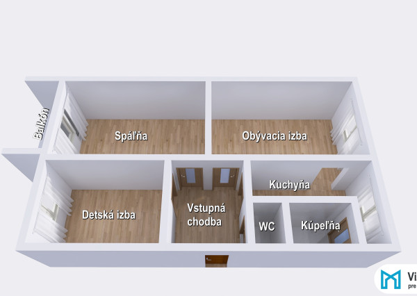 NA PREDAJ | 3 - IZBOVÝ BYT V ŠIRŠOM CENTRE TRENČÍNA NA UL. SOBLAHOVSKÁ