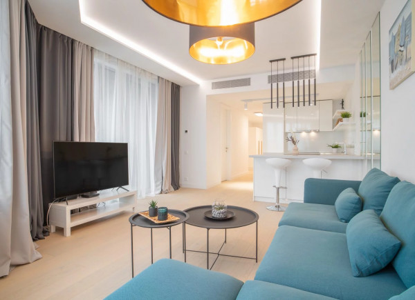 Na prenájom štýlový 3-izbový byt v SKYPARK RESIDENCE s panoramatickým výhľadom