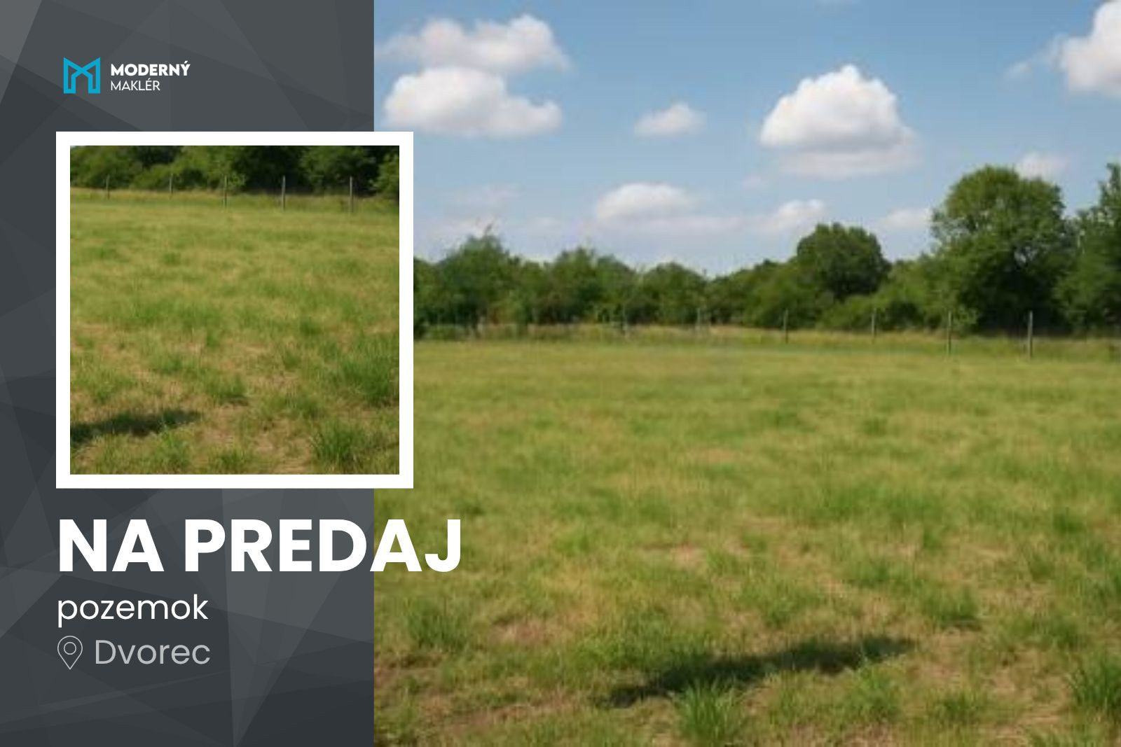 Na predaj pozemky v obci Dvorec